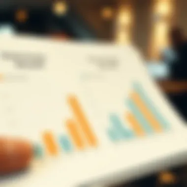 Comparison chart of gross income and net profit