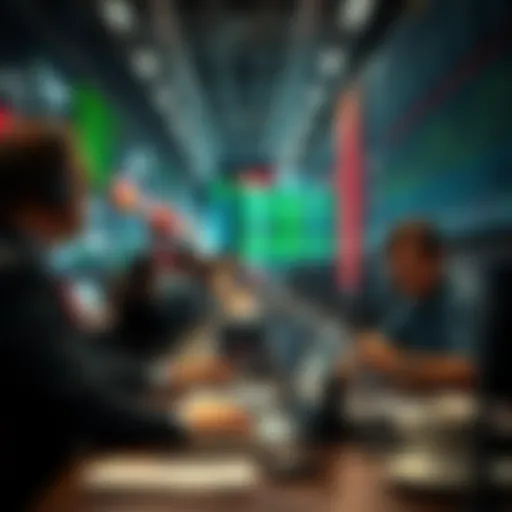 The Role of Trade Brokers in Financial Markets Conceptual illustration of trade brokers facilitating transactions