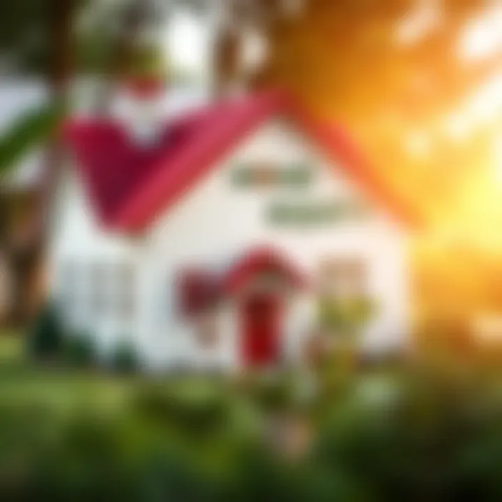 Illustration of a house with financial symbols representing home equity loans